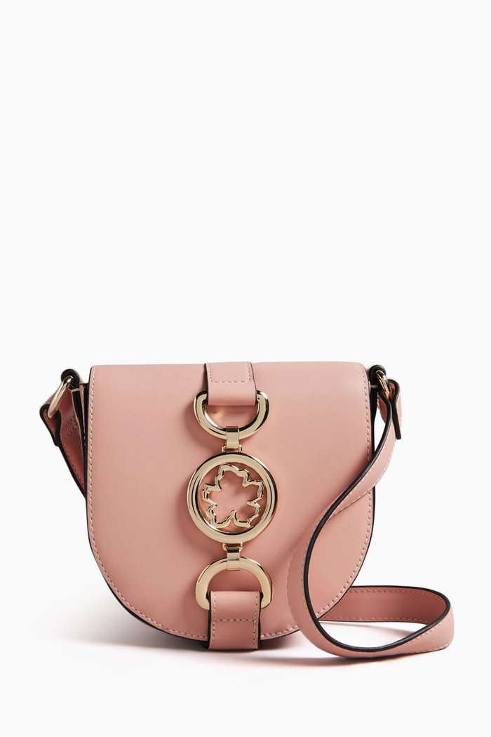 

Kensina Magnolia Crossbody Bag in Leather, Pink