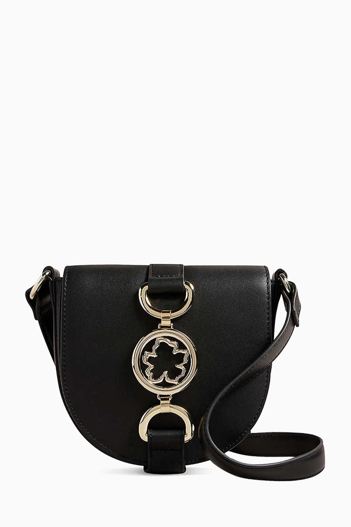 

Kensie Magnolia Crossbody Bag in Leather, Black
