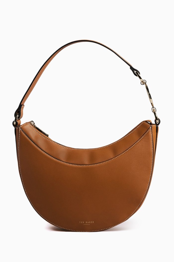 

Kensine Magnolia Hobo Bag in Leather, Brown