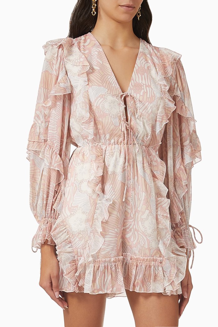 

Irvete Ruffled Playsuit, Pink