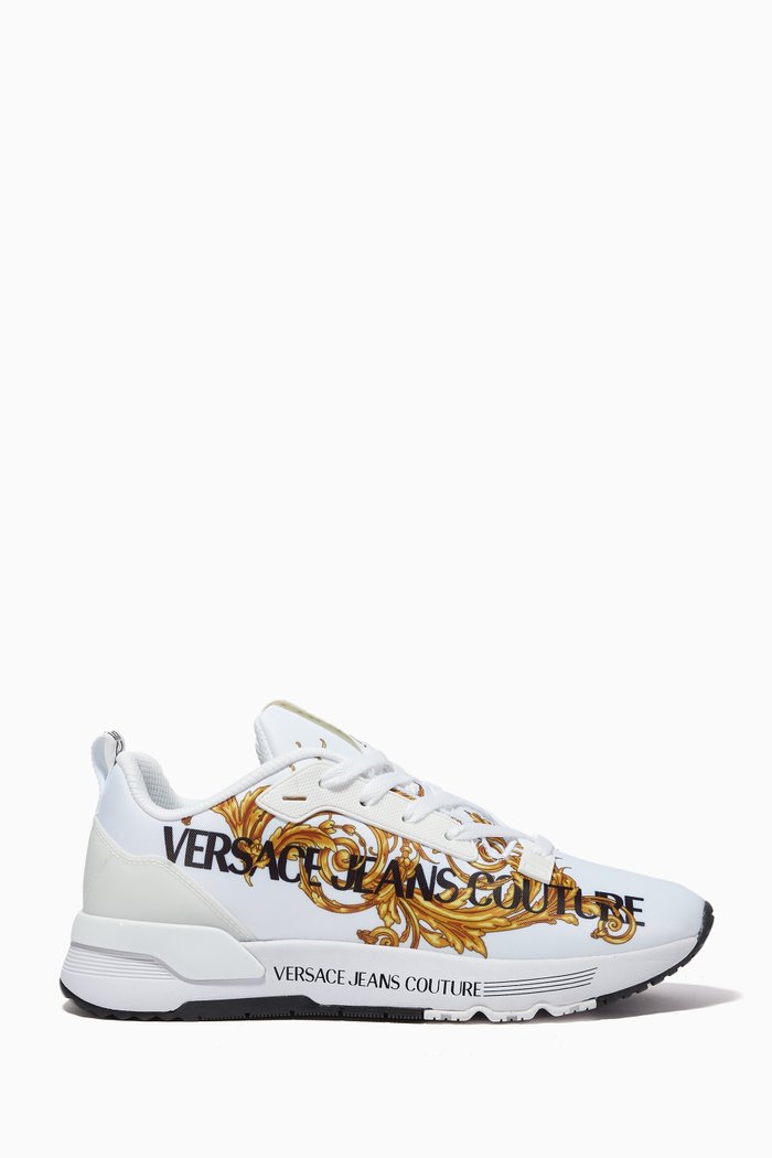 

Dynamic Baroque Low-top Sneakers in Technical Fabric, White