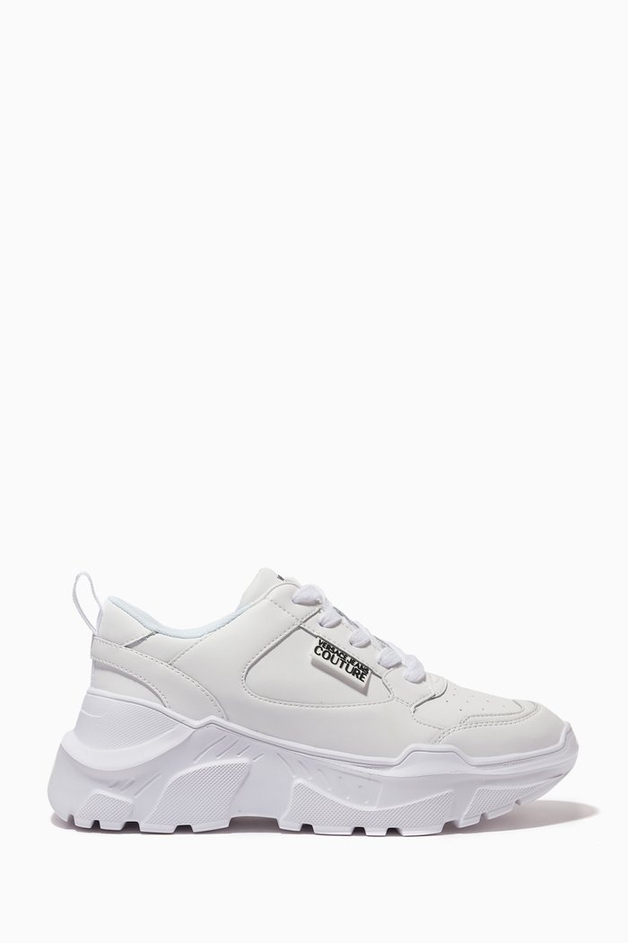 

Speedtrack Sneakers in Leather & Mesh, White