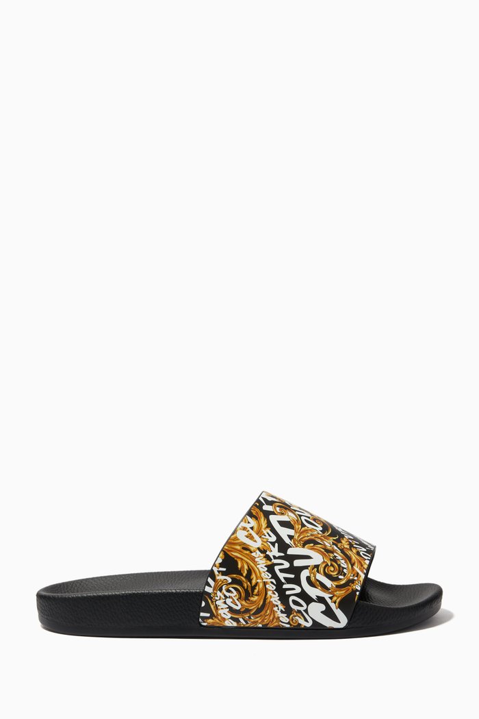 

Shelly Brush Logo Slides in Rubber, Black