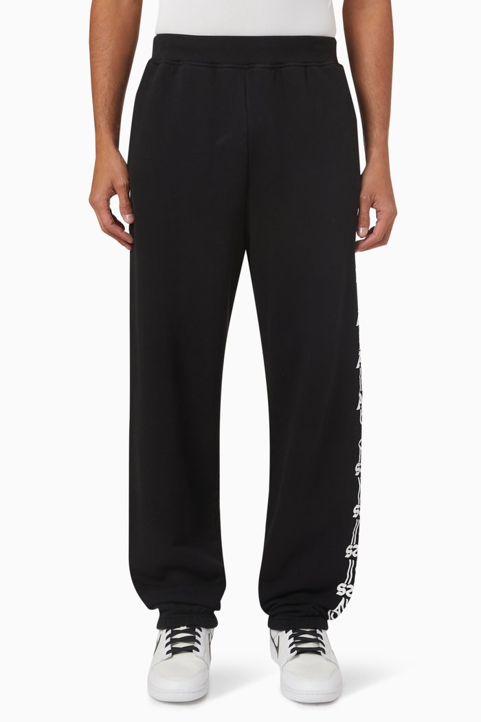 

Column Sweatpants in Jersey Fleece, Black