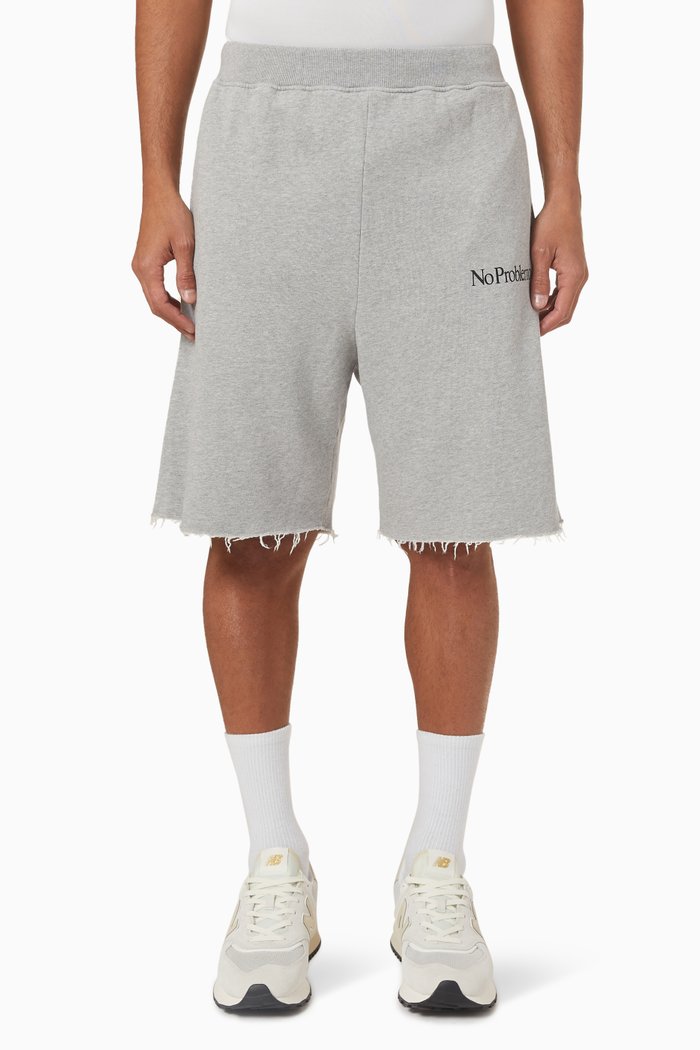 

No Problemo Sweat Shorts in Jersey Fleece, Grey