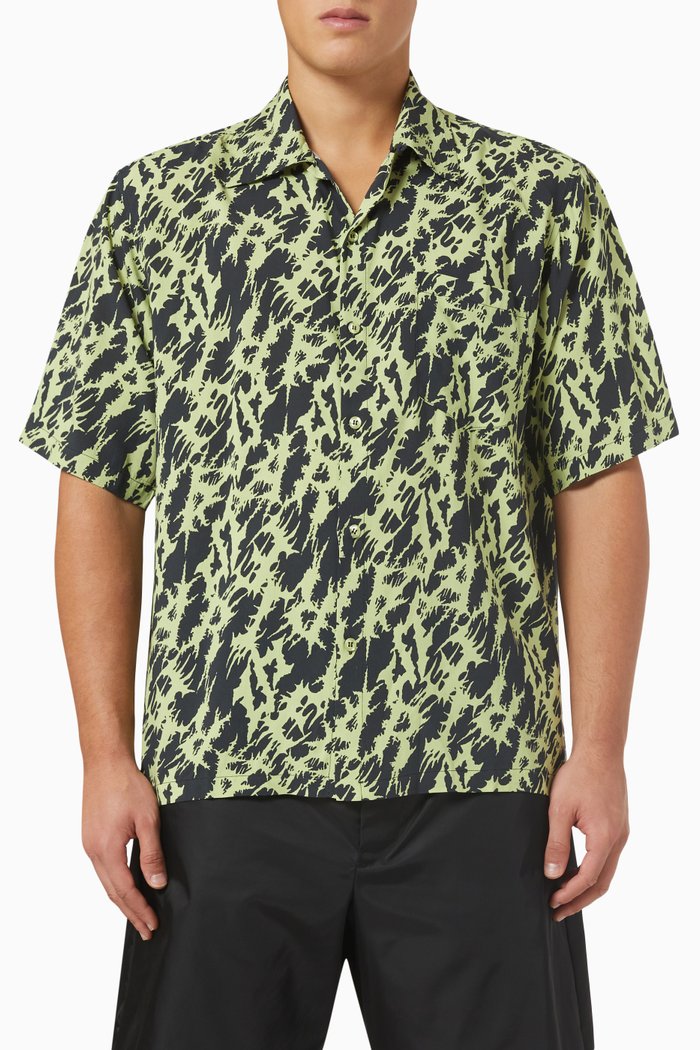 

Metal Hawaiian Shirt in Rayon, Yellow