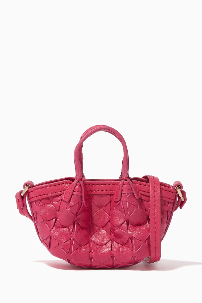 x Sara Al Tamimi Nano Secret Tote Bag in Mosaico Nappa, Pink