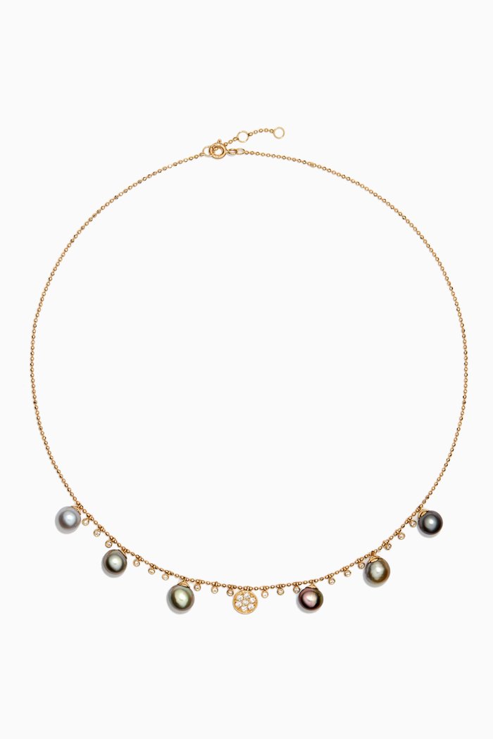 

Links of Love Pearl Diamond Necklace in 18kt Yellow Gold