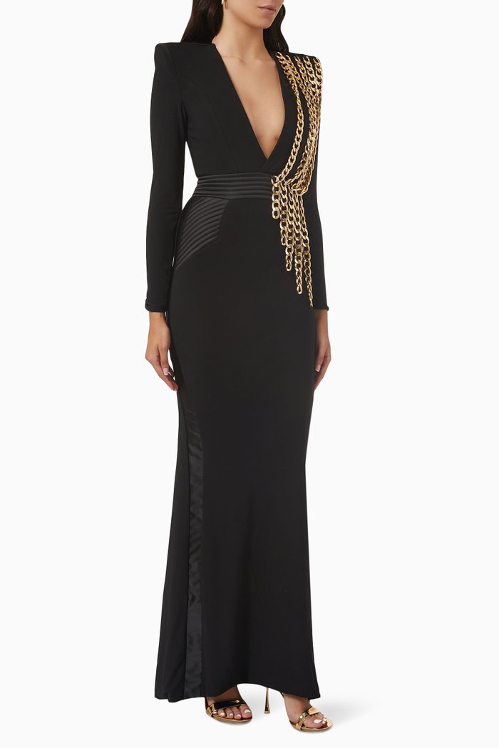 

Phoenix Gown in Stretch Jersey, Black