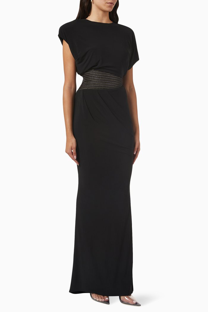 

Bond Gown in Stretch Jersey, Black