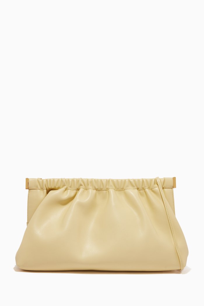 

The Bar Clutch Bag in Vegan Leather, White