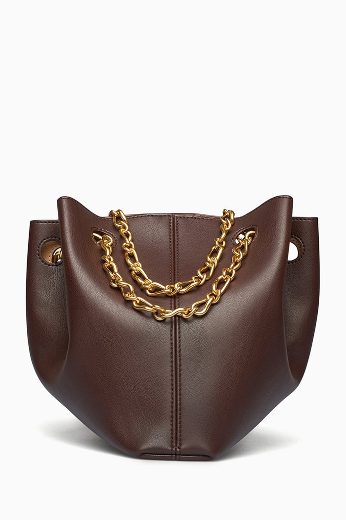 

The Gather Bucket Bag in Vegan Leather, Brown