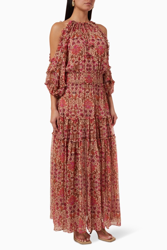 

Lalia Maxi Dress in Chiffon, Red
