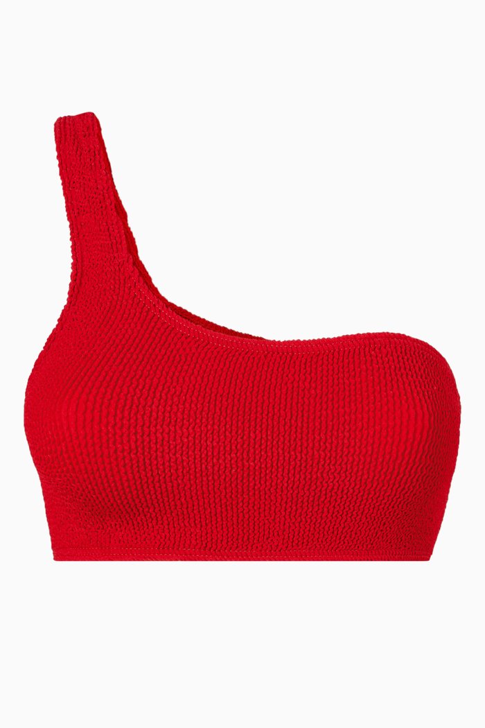 

Samira Eco Crop Bikini Top in Regenerated Nylon, Red