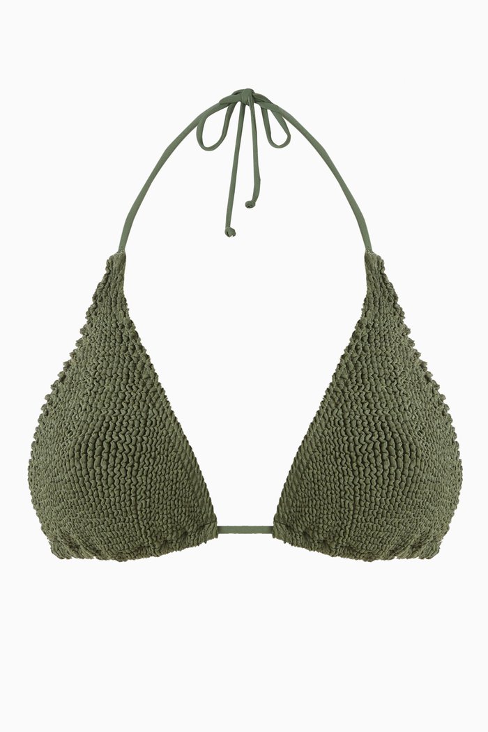 

Sofie Eco Triangle Bikini Top in Regenerated Nylon, Neutral