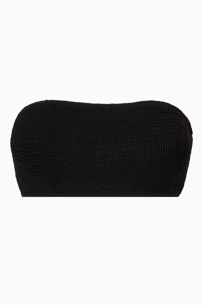 

Sierra Eco Bandeau Bikini Top in Regenerated Nylon, Black