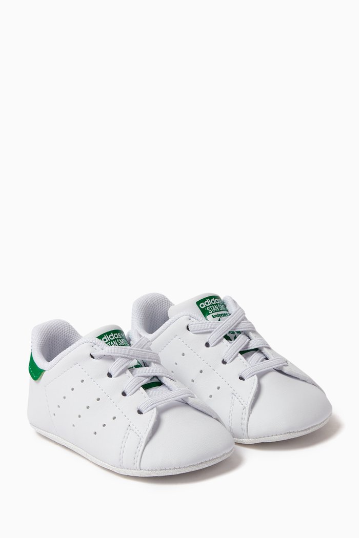 

Stan Smith Crib Sneakers in Faux Leather, Green