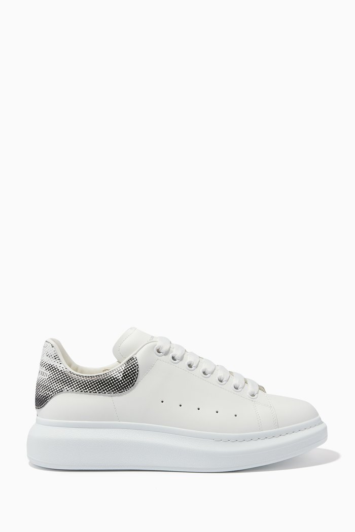 Oversized Sneakers in Leather, White
