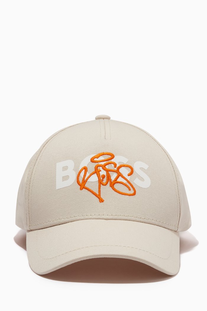 

Graffiti Logo Baseball Cap in Gabardine, Neutral