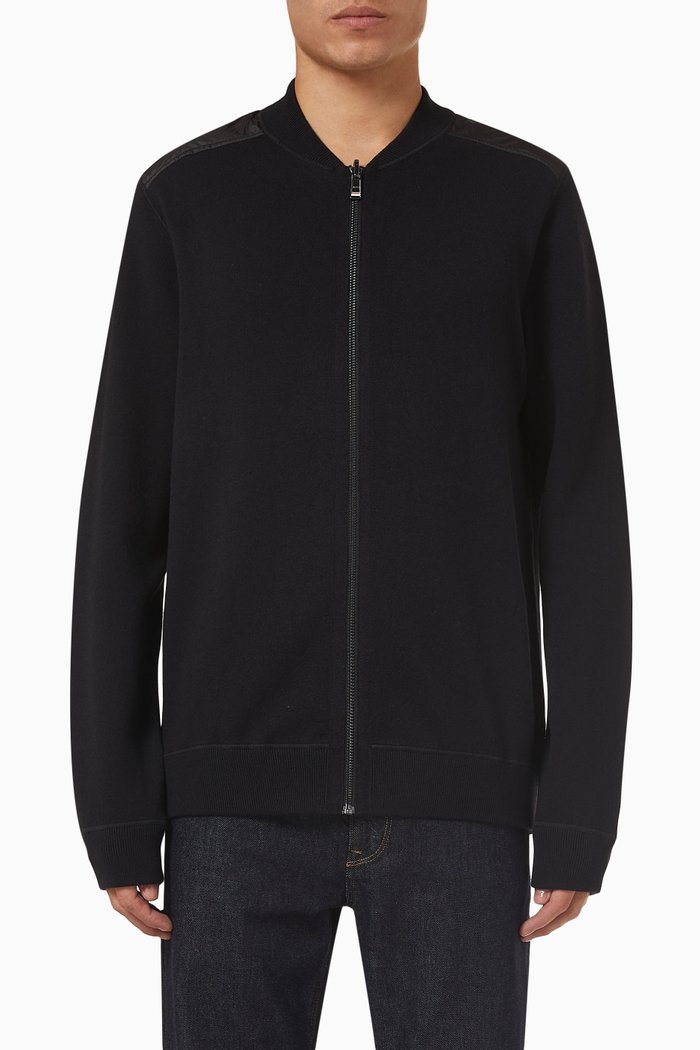 

Reversible Cardigan in Cotton Blend, Black