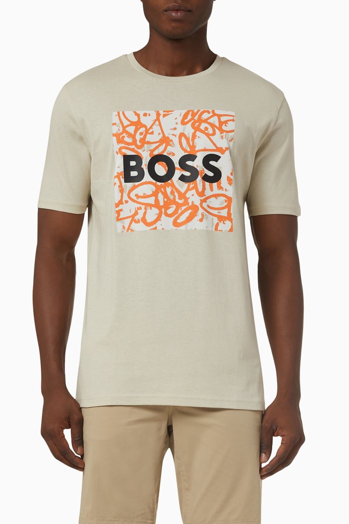 

Graffiti Logo T-shirt in Cotton Jersey, Neutral