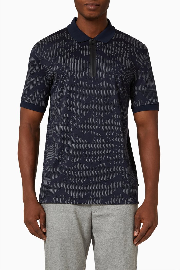 

Paras Polo T-shirt in Cotton, Blue