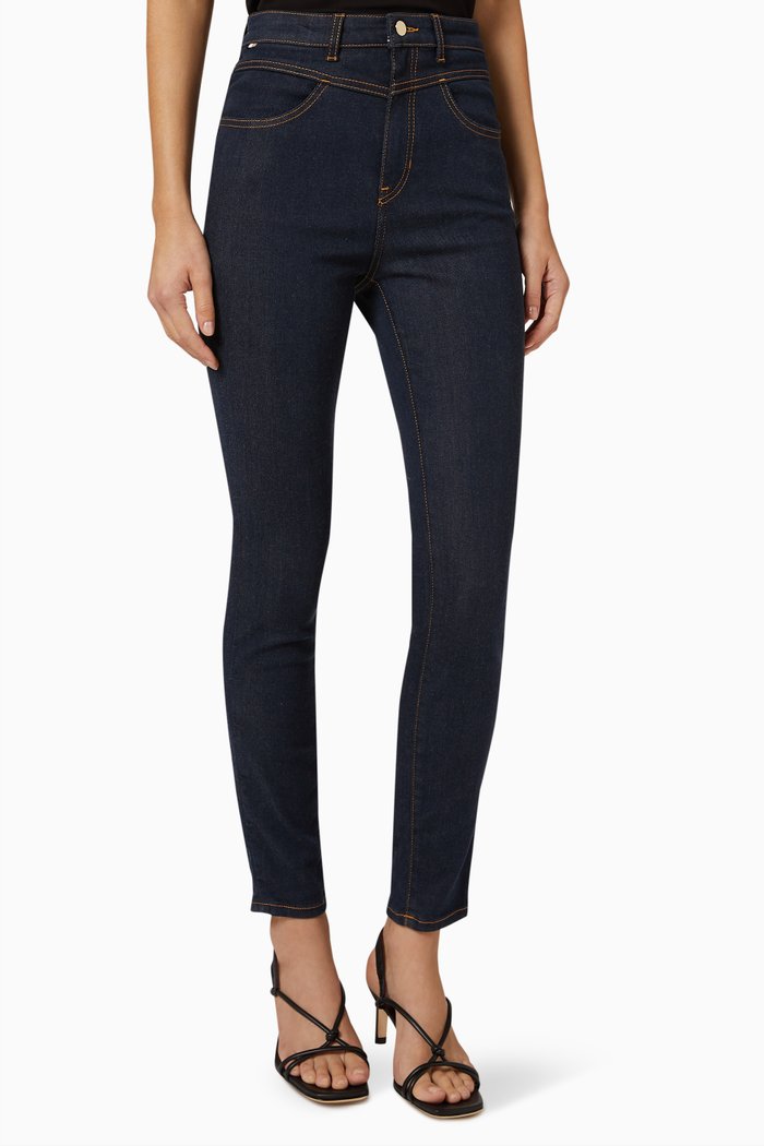 

Skinny Cropped Jeans in Denim, Blue