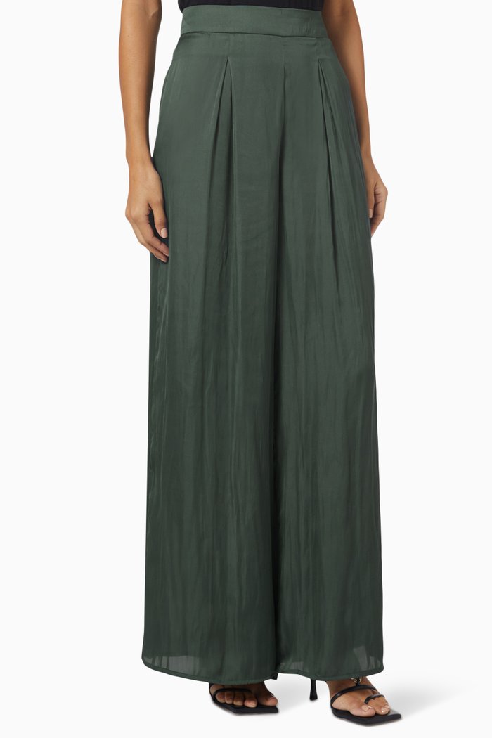 

Anya Wide Leg Pants, Green
