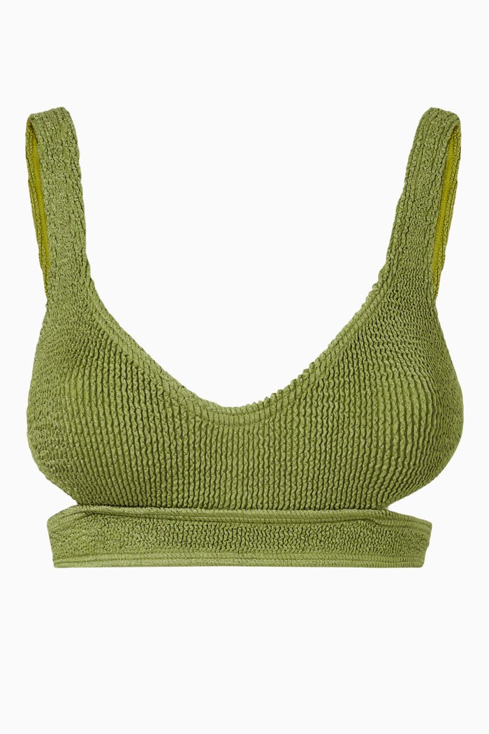 Nino Crop Bikini Top, Green