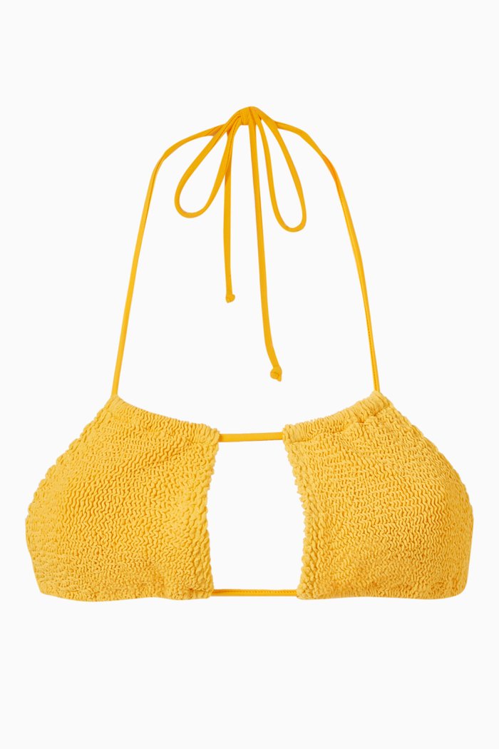 

Andy Bikini Top in Eco Nylon, Yellow