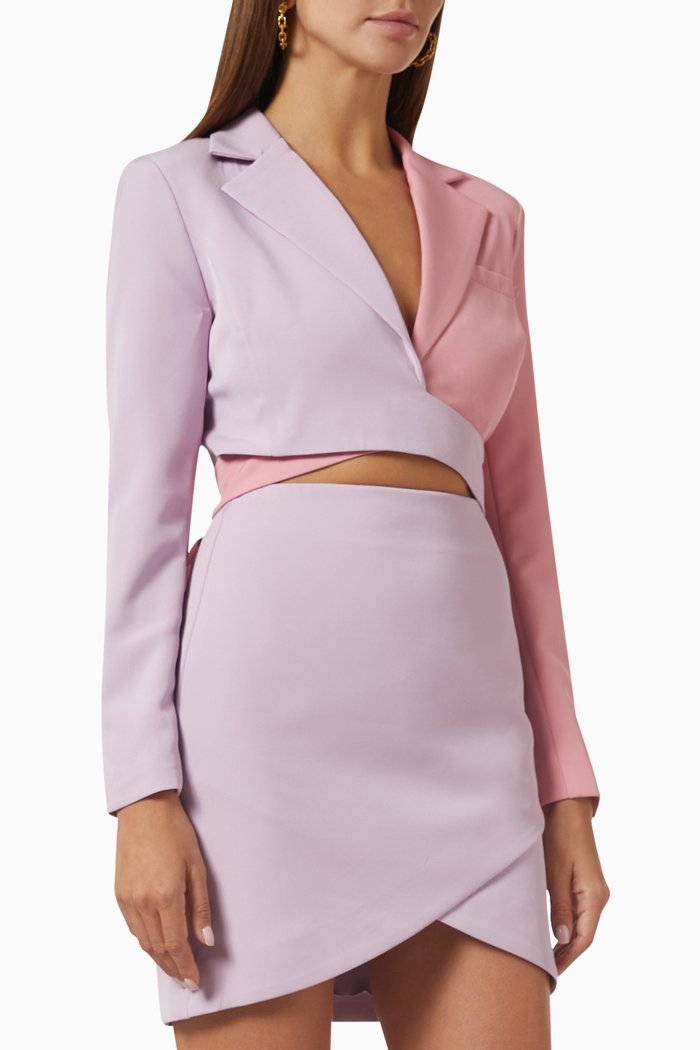 

Blazer Wrap Mini Dress, Purple