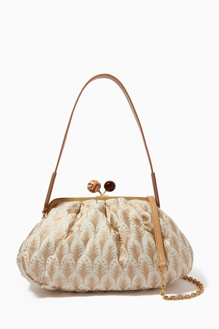 

Venezia Pasticcino Bag in Fortuny Fabric, Gold