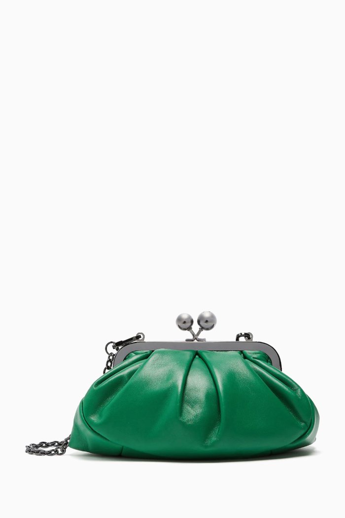 

Small Prati Crossbody Bag in Nappa, Green