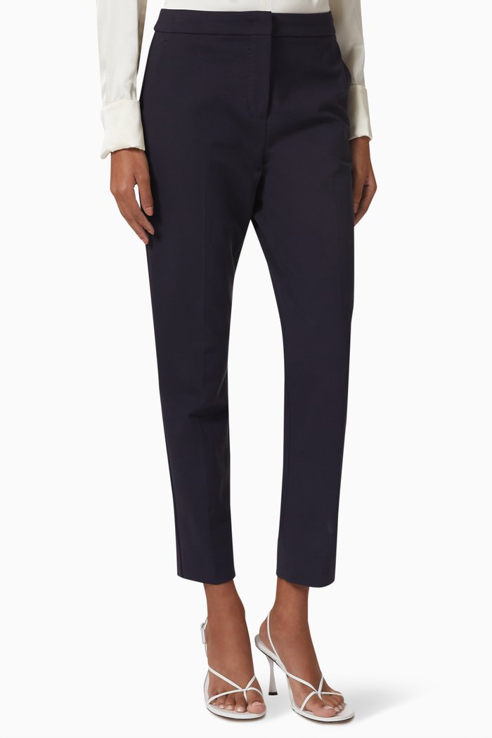 

Pegno High-waist Pants in VIscose-blend Jersey, Blue