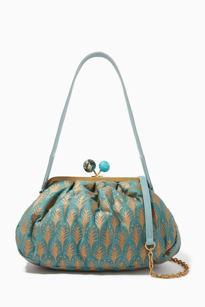 

Venezia Pasticcino Bag in Fortuny Fabric, Blue