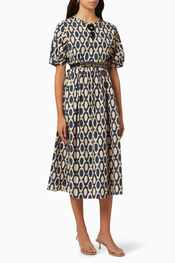 

Fatomu Midi Dress in Cotton, Neutral