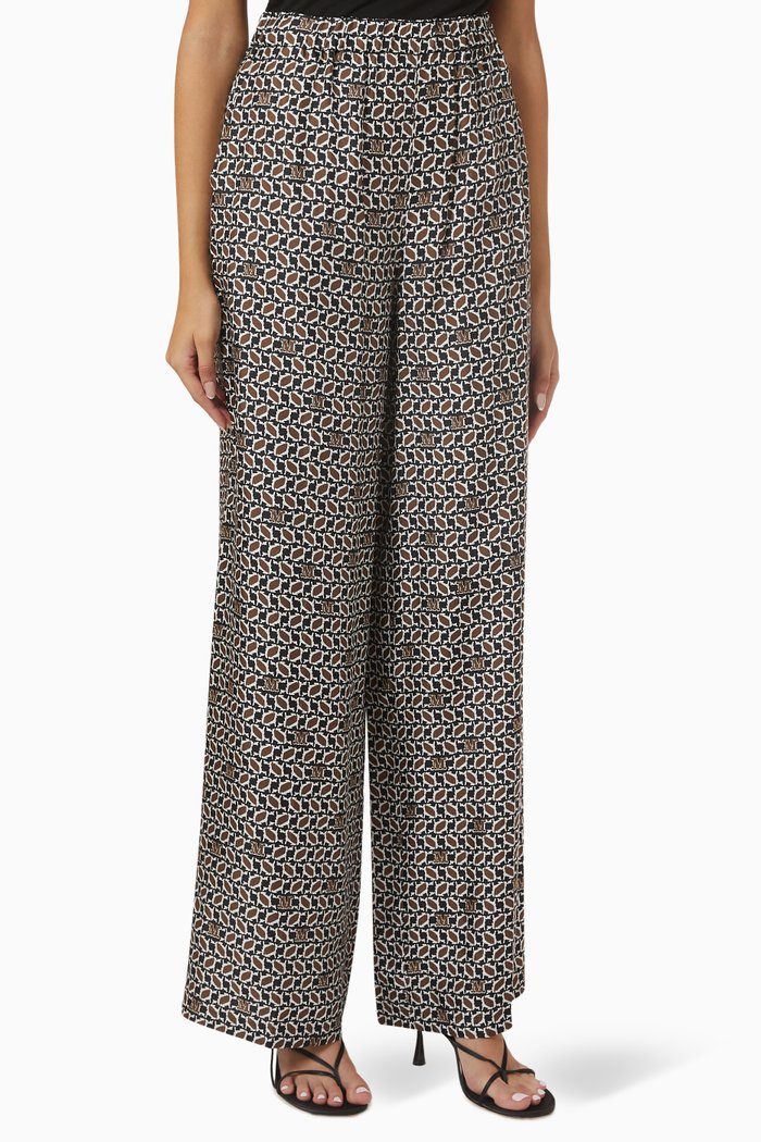 

Taro Pants in Silk, Brown