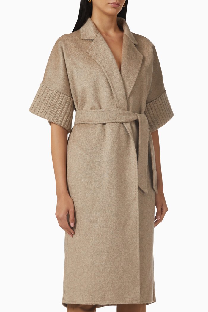 

Cesy Wrap Coat in Cashmere-blend, Neutral