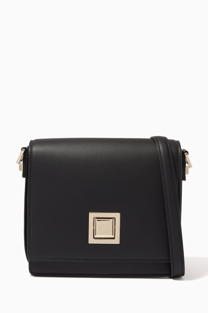 

Borset MM Shoulder Bag in Calf Leather, Black