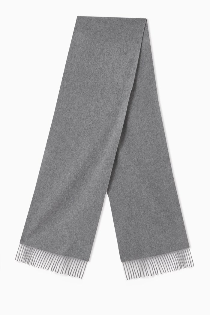 

Monogram M Stole in Cashmere, Grey
