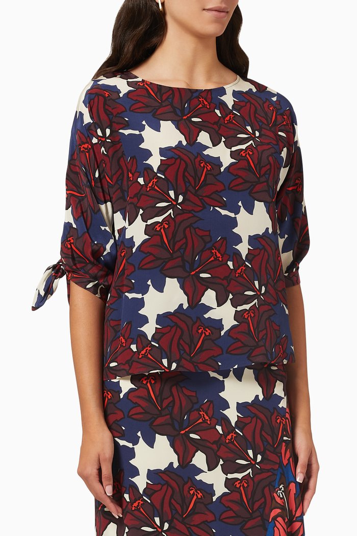 

Adone Blouse in Silk Crepe de Chine, White