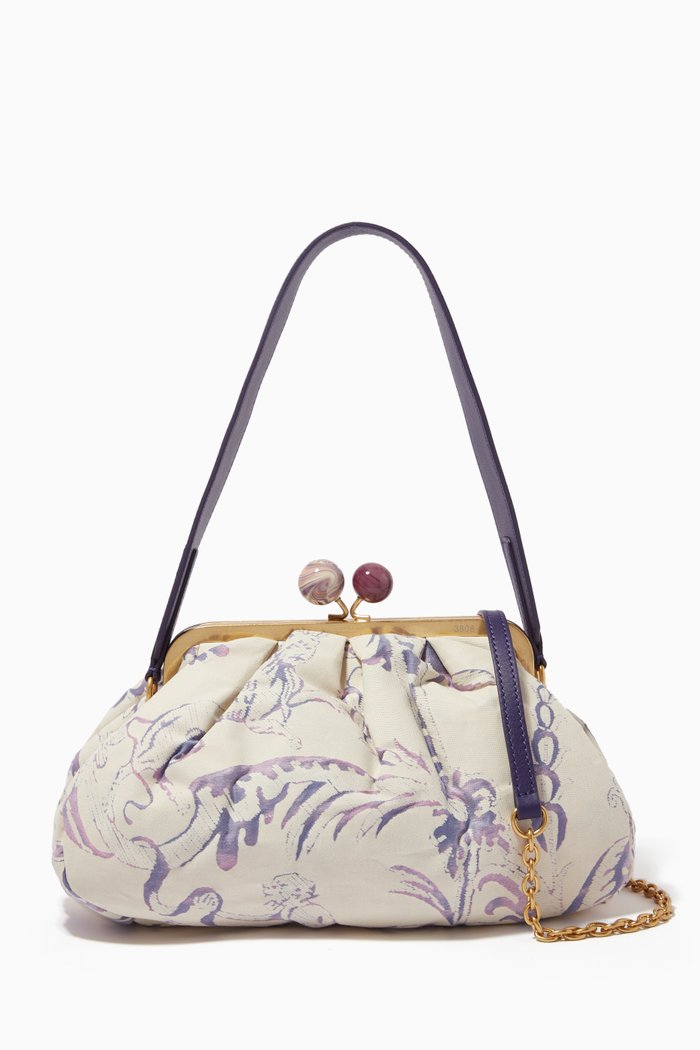 

Venezia Pasticcino Bag in Fortuny Fabric, Purple