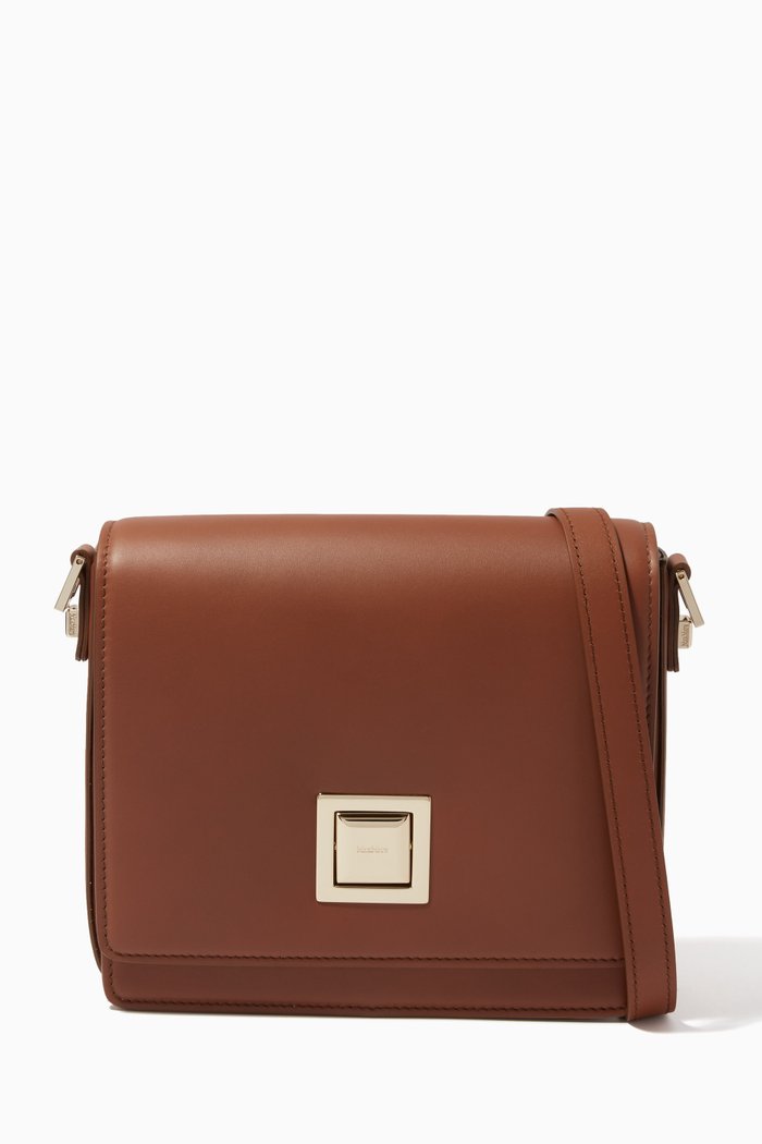 

Borset MM Shoulder Bag in Calf Leather, Brown