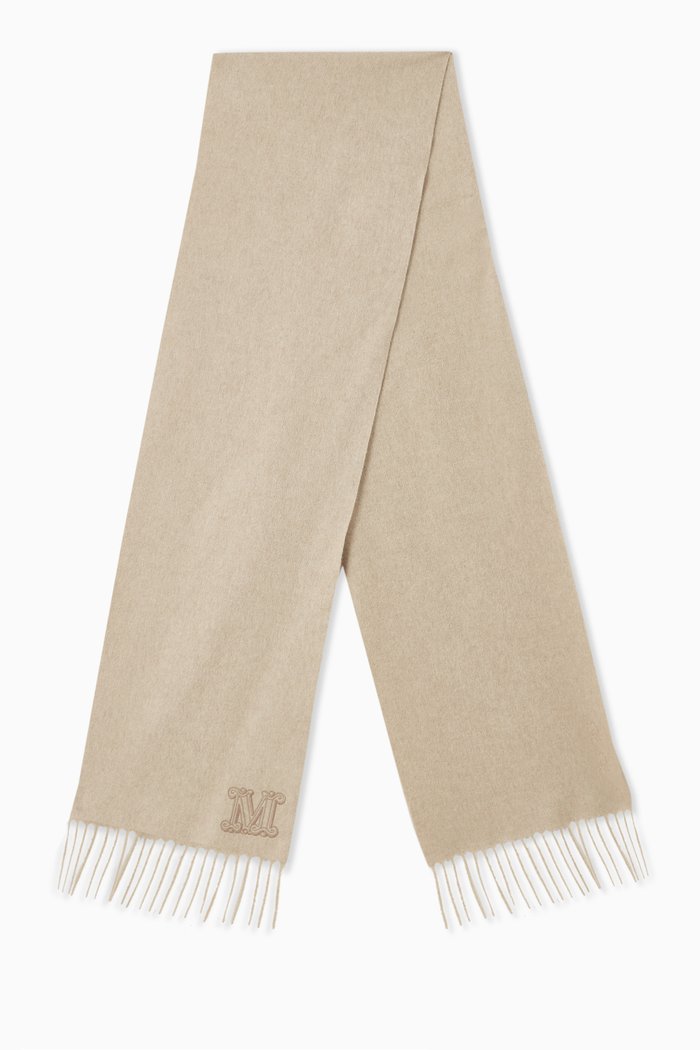 

Monogram M Stole in Cashmere, Neutral