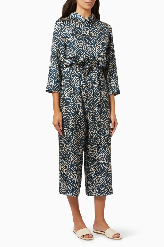 

Ovale Jumpsuit in Silk, Blue