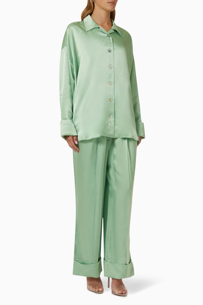 

Sizeless Pyjama Set in Eco-rayon, Green