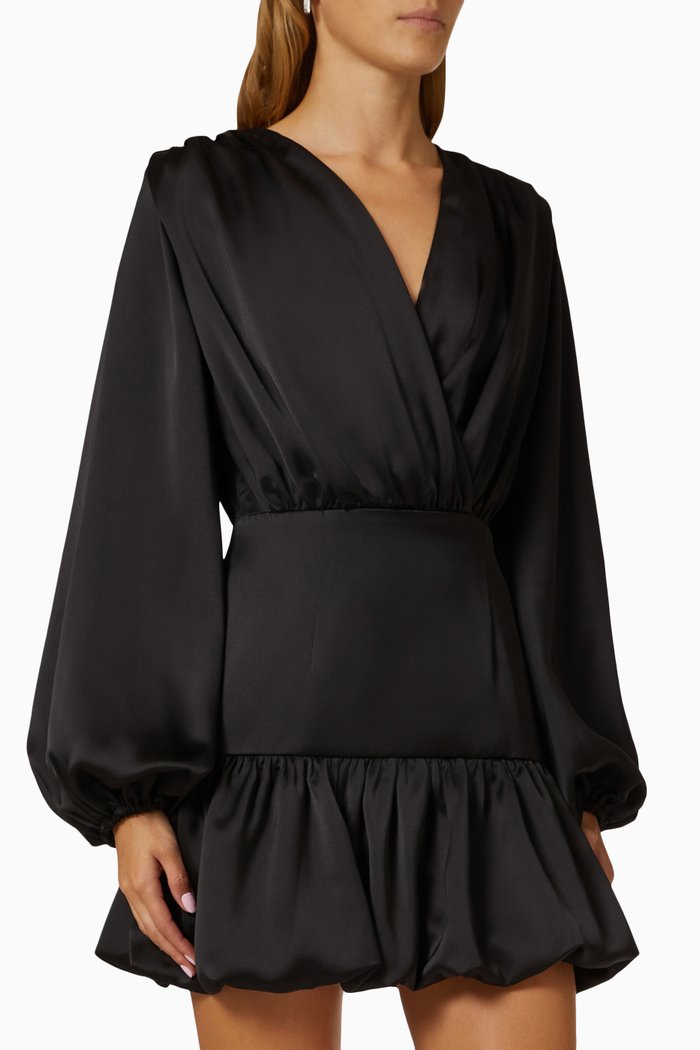 

Mini Dress in Satin, Black