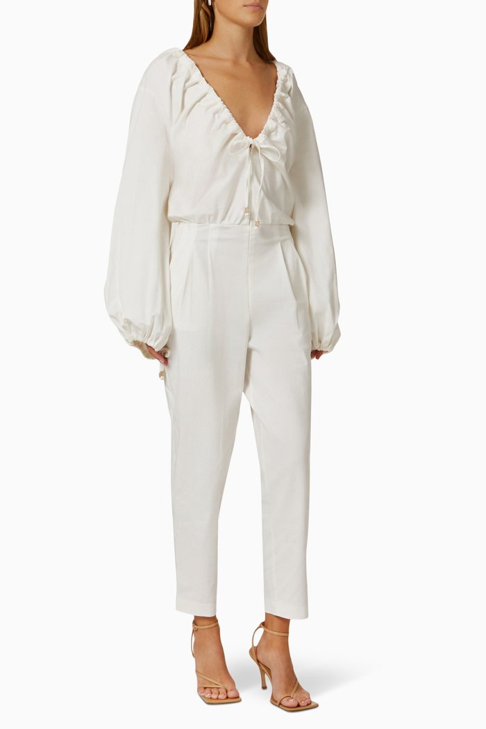 

Balloon Sleeve Jumpsuit, Neutral