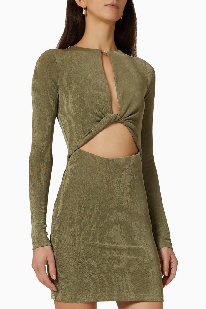 

Ivy Mini Dress in Jersey, Brown