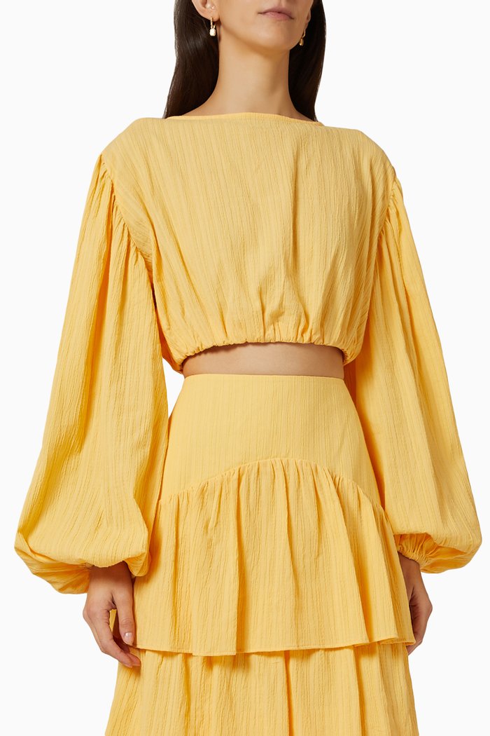 

Arwyn Top in Cotton Blend, Yellow